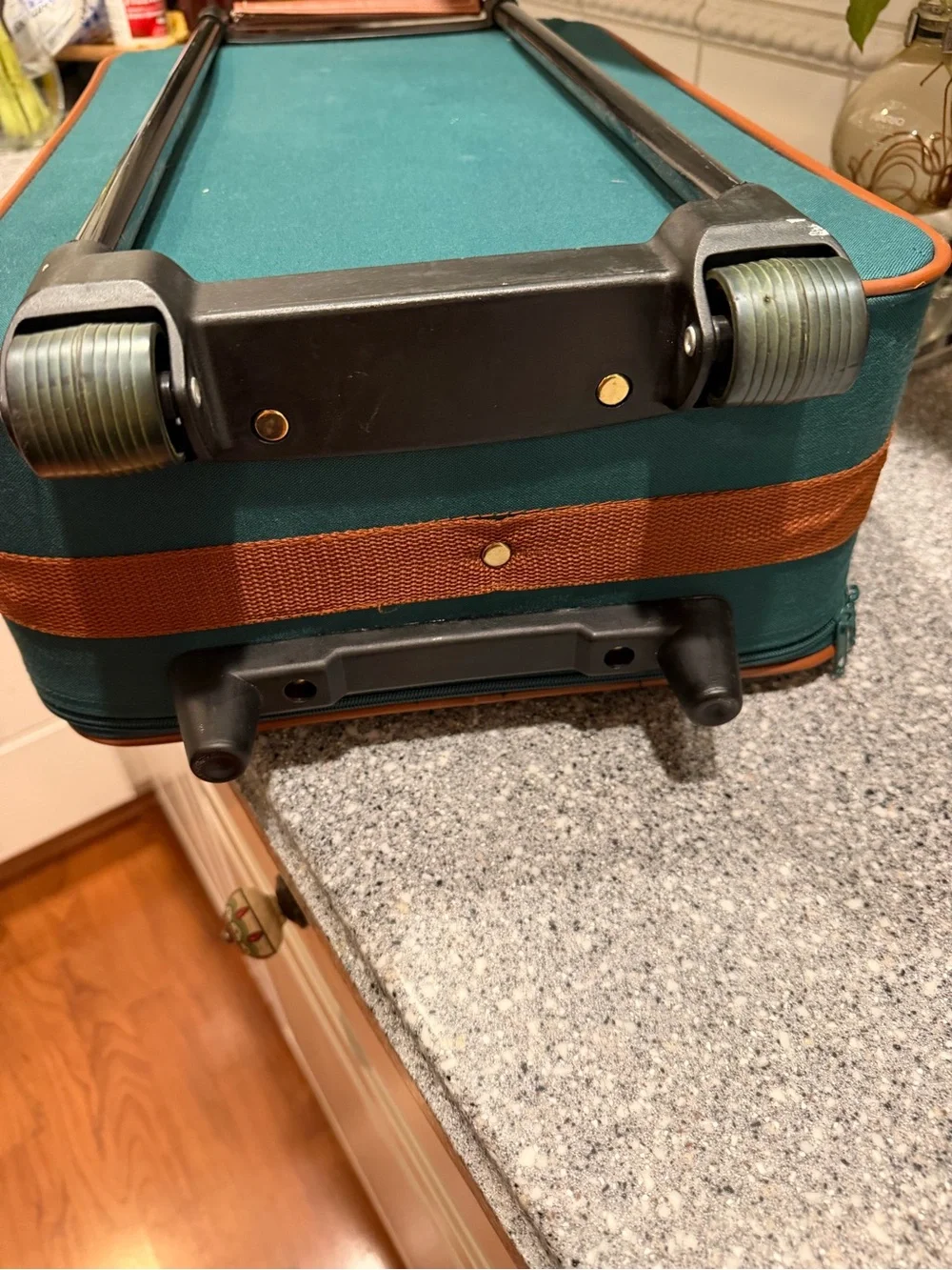 Vintage Polo Ralph Lauren Hunter Green Rolling Suitcase 1980s Carry-On Luggage